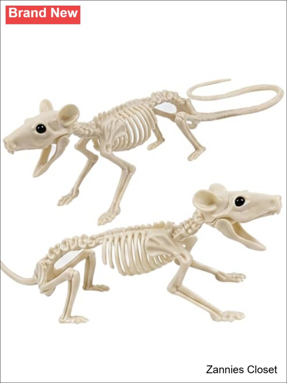 👻 7.8" Halloween Skeleton Mouse Decoration Posable Joints Spooky Scene Prop
